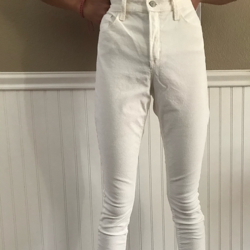 corduroy white pants